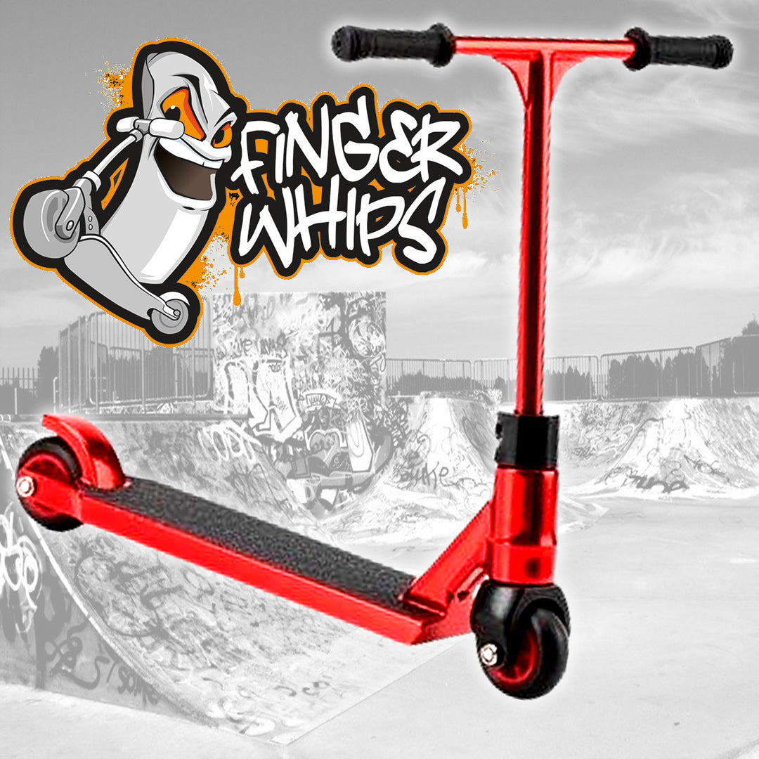 Finger Whip Red Chrome Finger Scooter