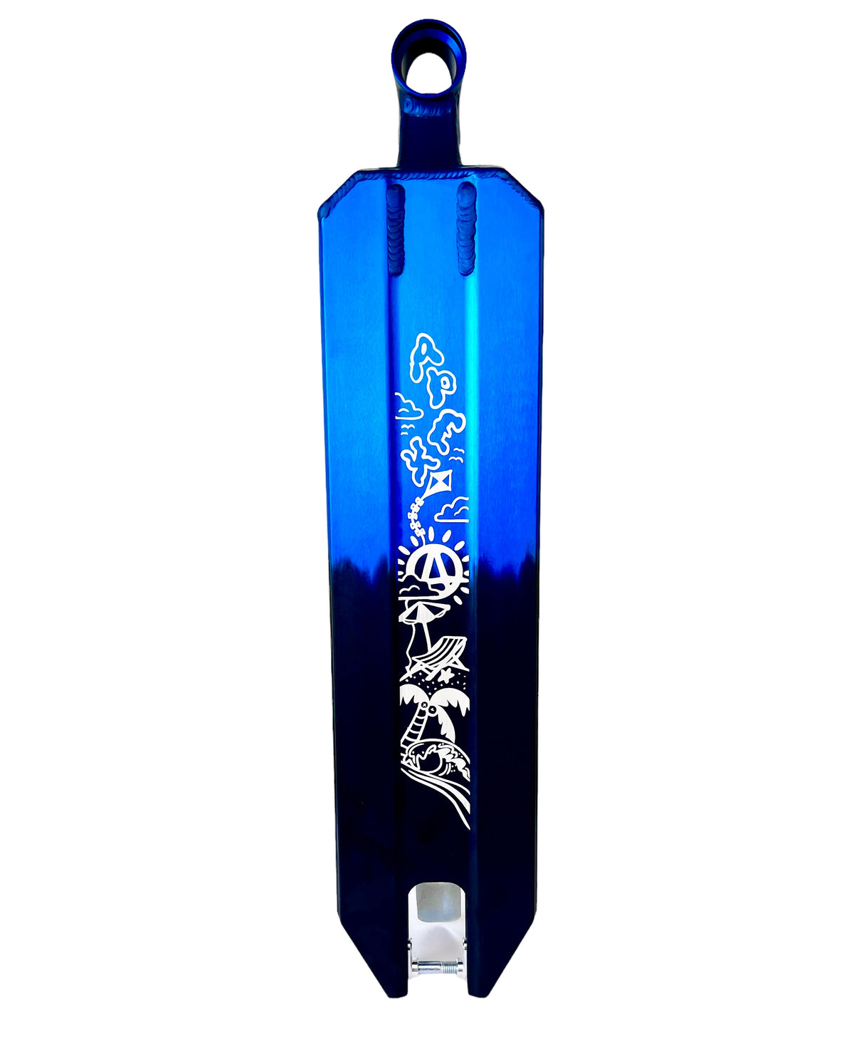 Apex Pro Scooter Deck Lifes A Beach Special Edition Blue / Black  580mm (19.5”)x 5" wide