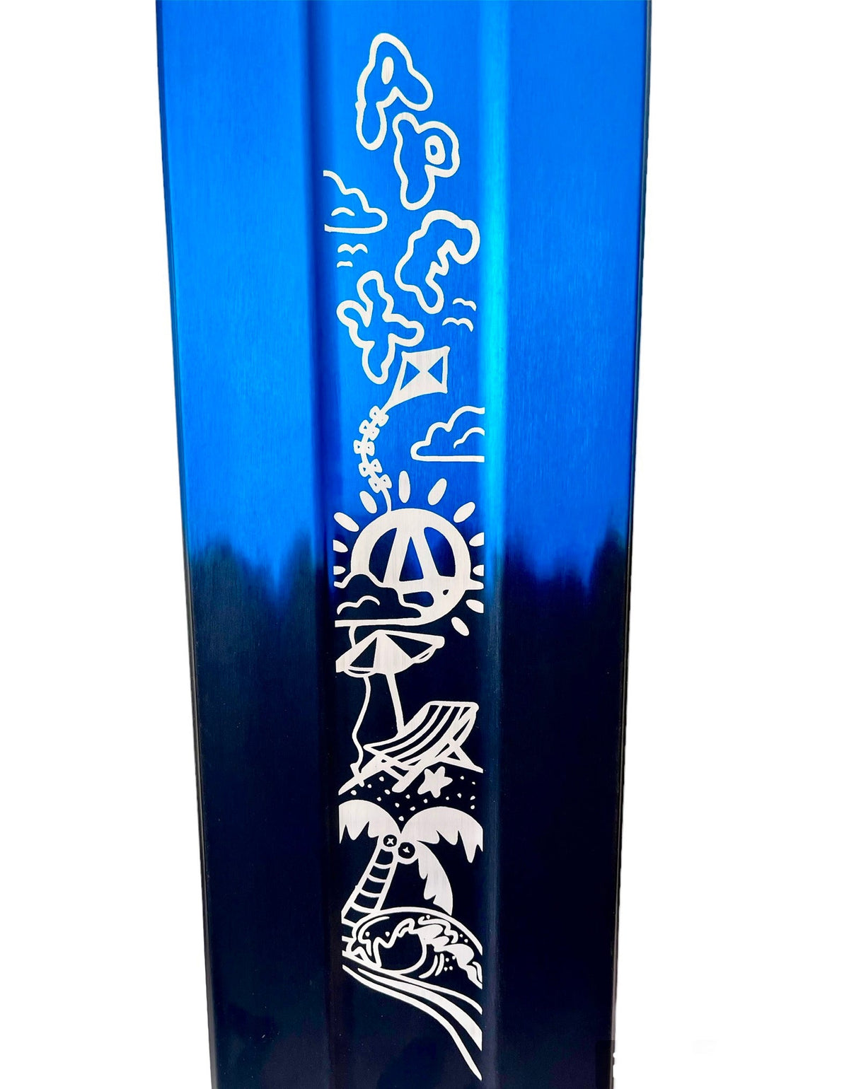 Apex Pro Scooter Deck Lifes A Beach Special Edition Blue / Black  580mm (19.5”)x 5" wide